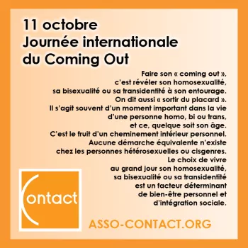 JOURNEE INTERNATIONALE DU COMING OUT