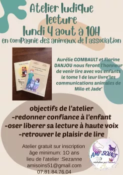 Atelier lecture en compagnie des animaux