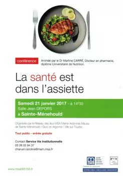 CONFERENCE " La santé est dans l'assiette"