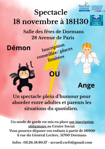 Demon ou Ange spectacle Dormans 2025