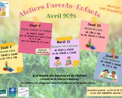 Ateliers Parents et Parents-Enfants à la Maison des Parents et de l'Enfant  avril 2026)