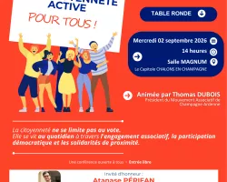 Conférence « Une citoyenneté active pour tous » - 2 septembre