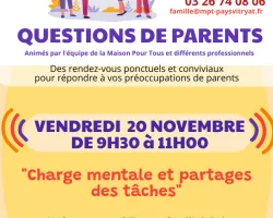 Questions de parents : Partage des tâches et charge mentale