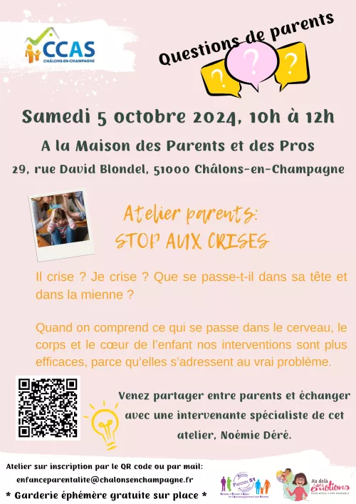 Atelier parents : STOP AUX CRISES