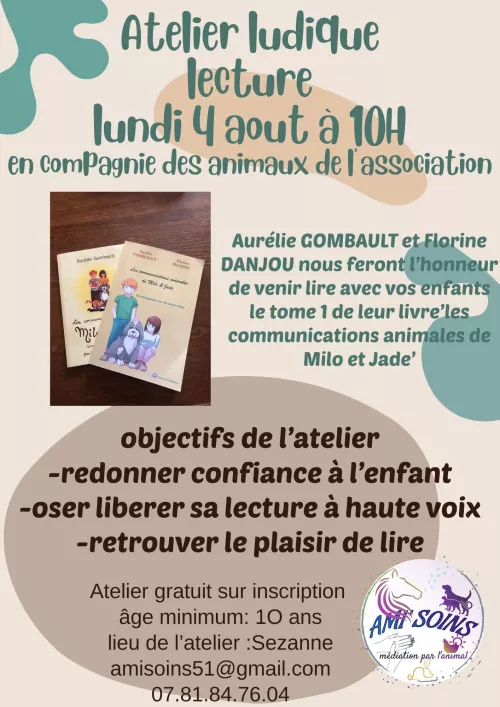 Atelier lecture en compagnie des animaux