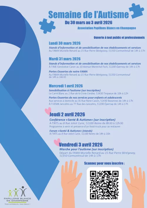 Semaine de l'Autisme - Association des Papillons Blancs en Champagne