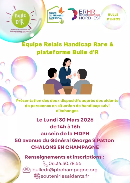 Bulle d'infos handicap - Echange avec les dispositifs Equipe Relais Handicap rare et Bulle D'R