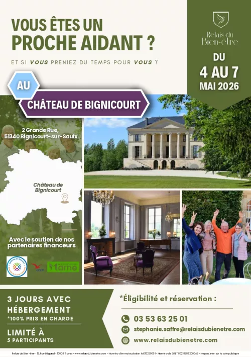 Séjour proche aidant ? Et si vous preniez du temps pour vous ?