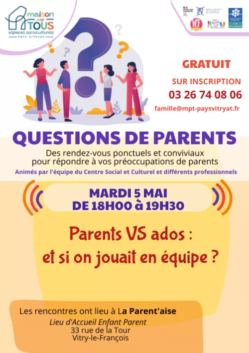 QUESTIONS DE PARENTS : PARENTS VS ADOS? ET SI ON JOUAIT EN EQUIPE ?