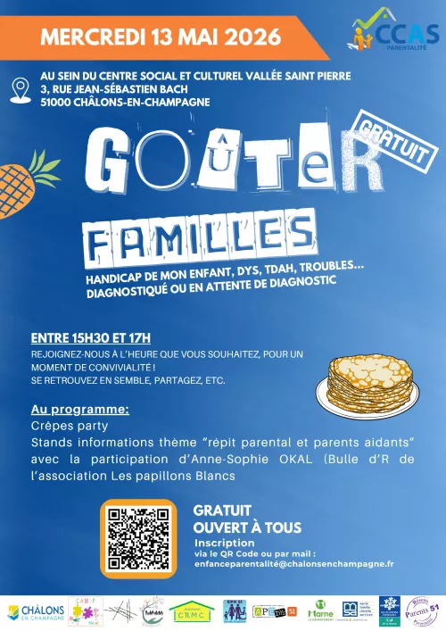 Goûter Familles Handicap (troubles, dys, handicap...diagnotiqué, en cours ou "je me questionne")