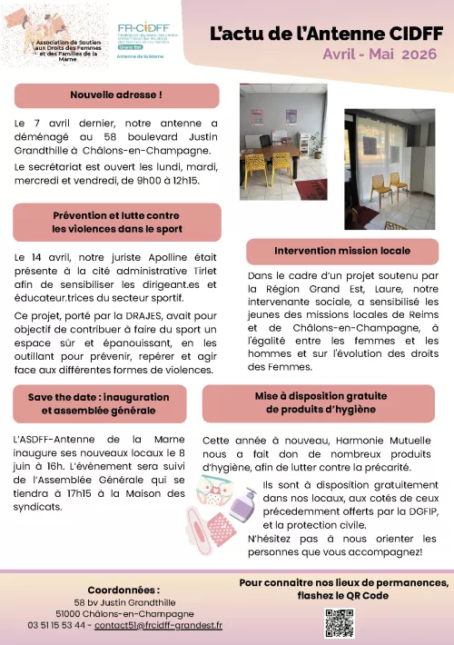 miniature newsletter CIDFF avril mai 2026