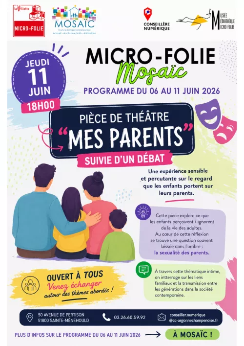 Micro-Folie : Pièce de théâtre "Mes parents"
