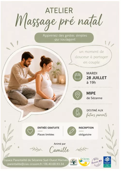Atelier massage pré-natal en duo