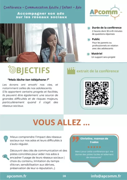 Visuel Conférence son ado sur les réseau sociaux