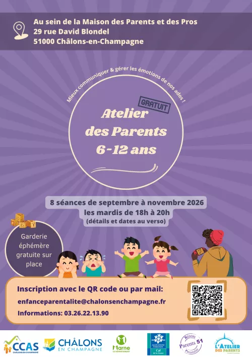 Atelier des parents 6-12 / Etre parent, ça s'apprend :)