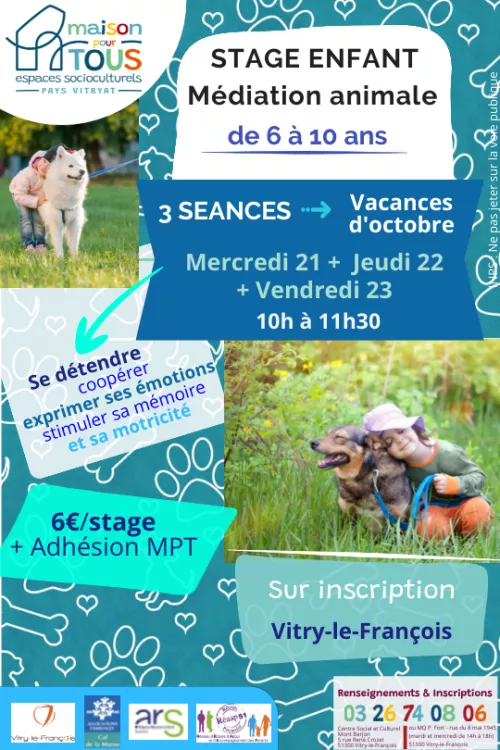 affiche mediation animale