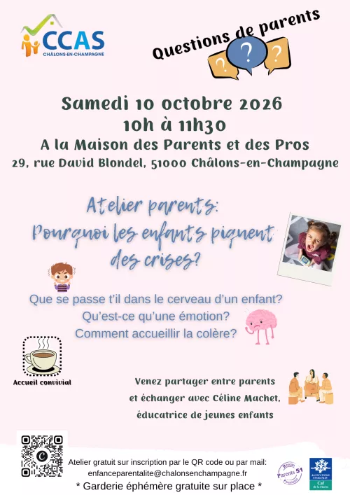 Atelier parents " Crises de l'enfant, émotions"