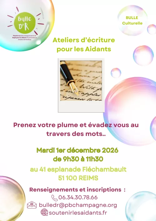 Ateliers d'écriture pour les Aidants