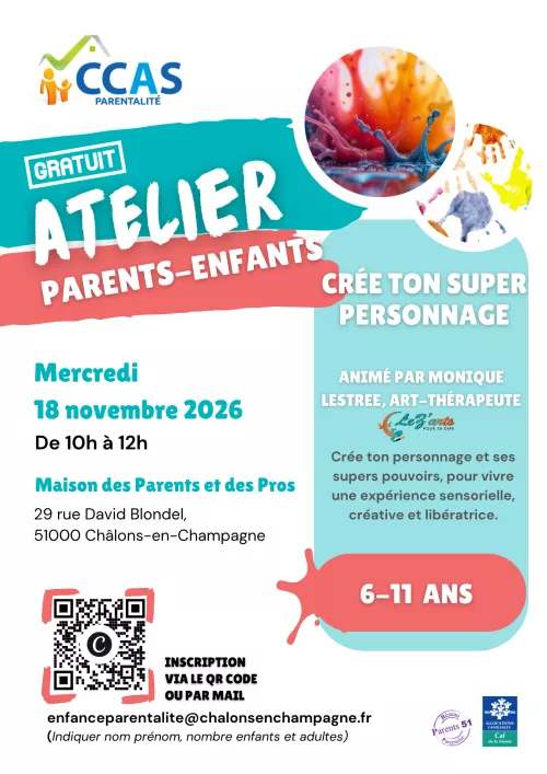 Atelier parent-enfant créatif "Crée ton super personnage"