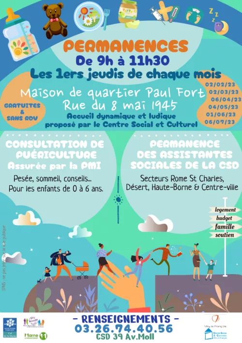 Permanences de 9h à 11h30 les 1ers jeudis de chaque mois 