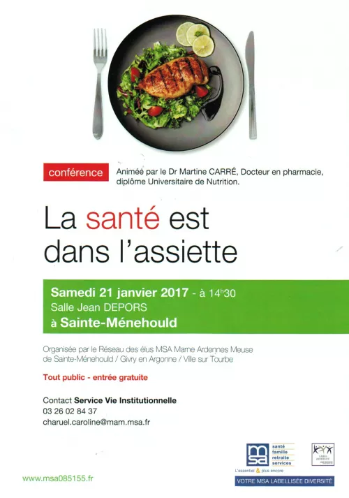 CONFERENCE " La santé est dans l'assiette"