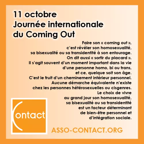 JOURNEE INTERNATIONALE DU COMING OUT