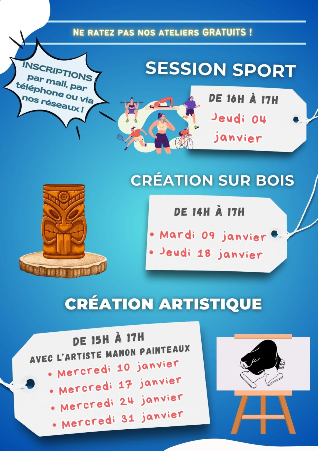  Newsletter avec les activités du mois de Janvier du Club Famille