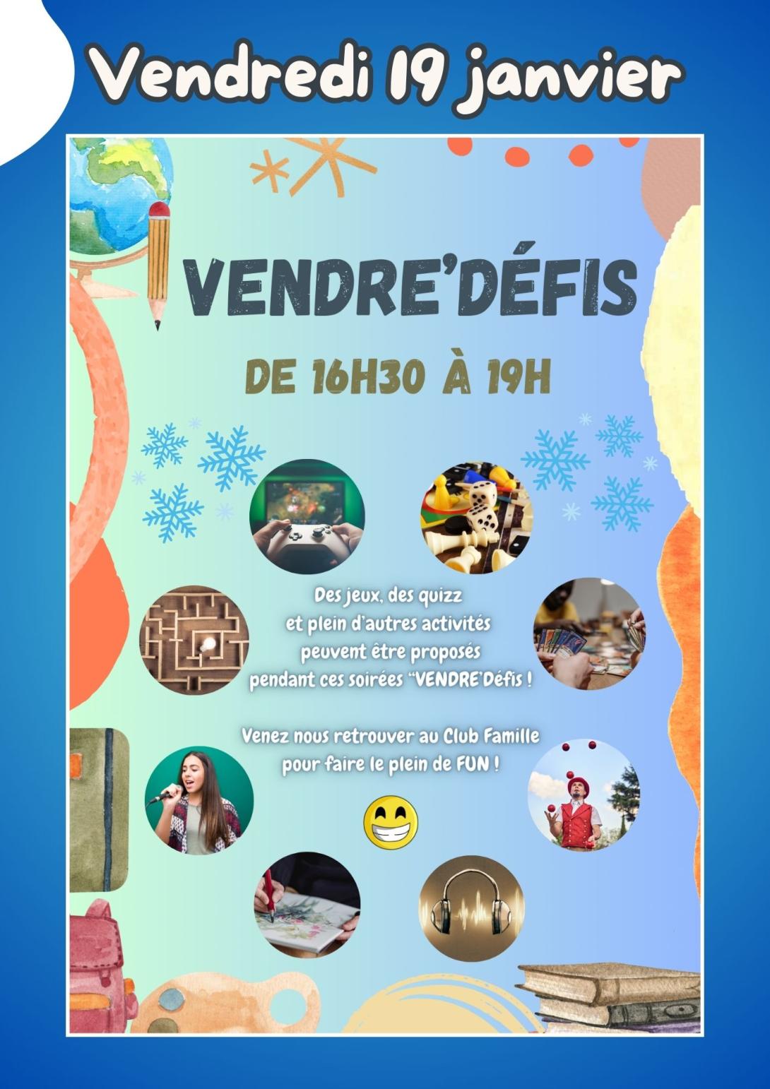  Newsletter avec les activités du mois de Janvier du Club Famille