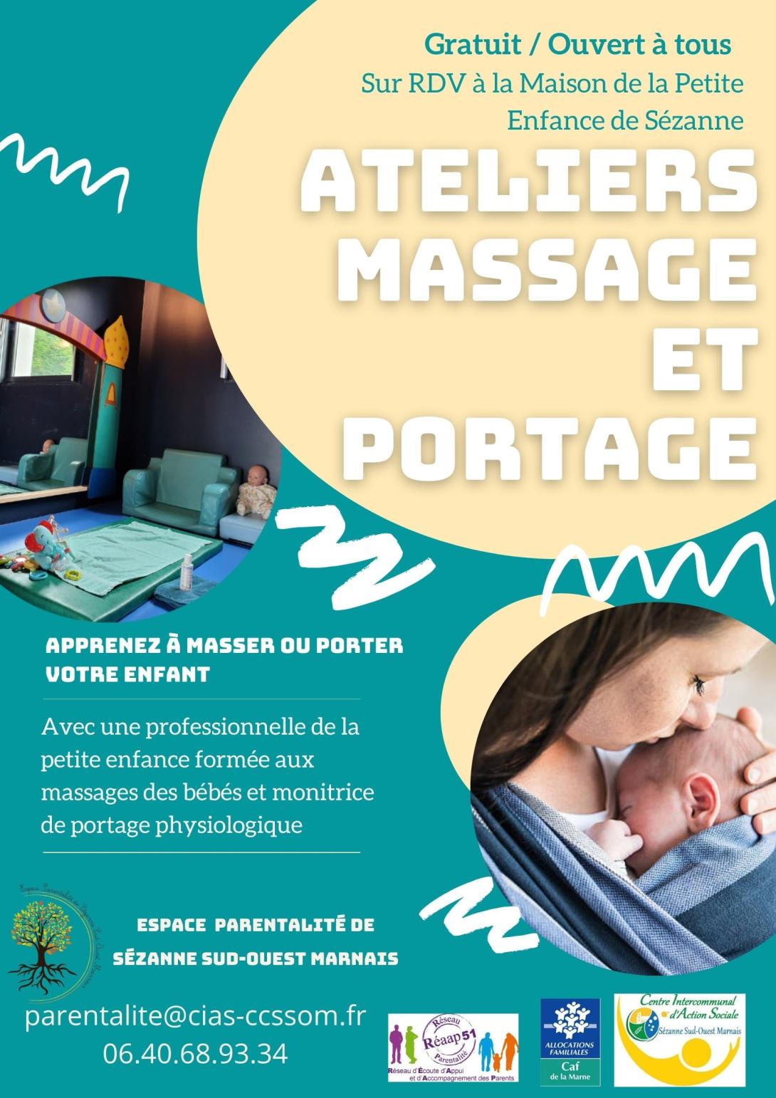 Atelier massage bébé et portage physiologique
