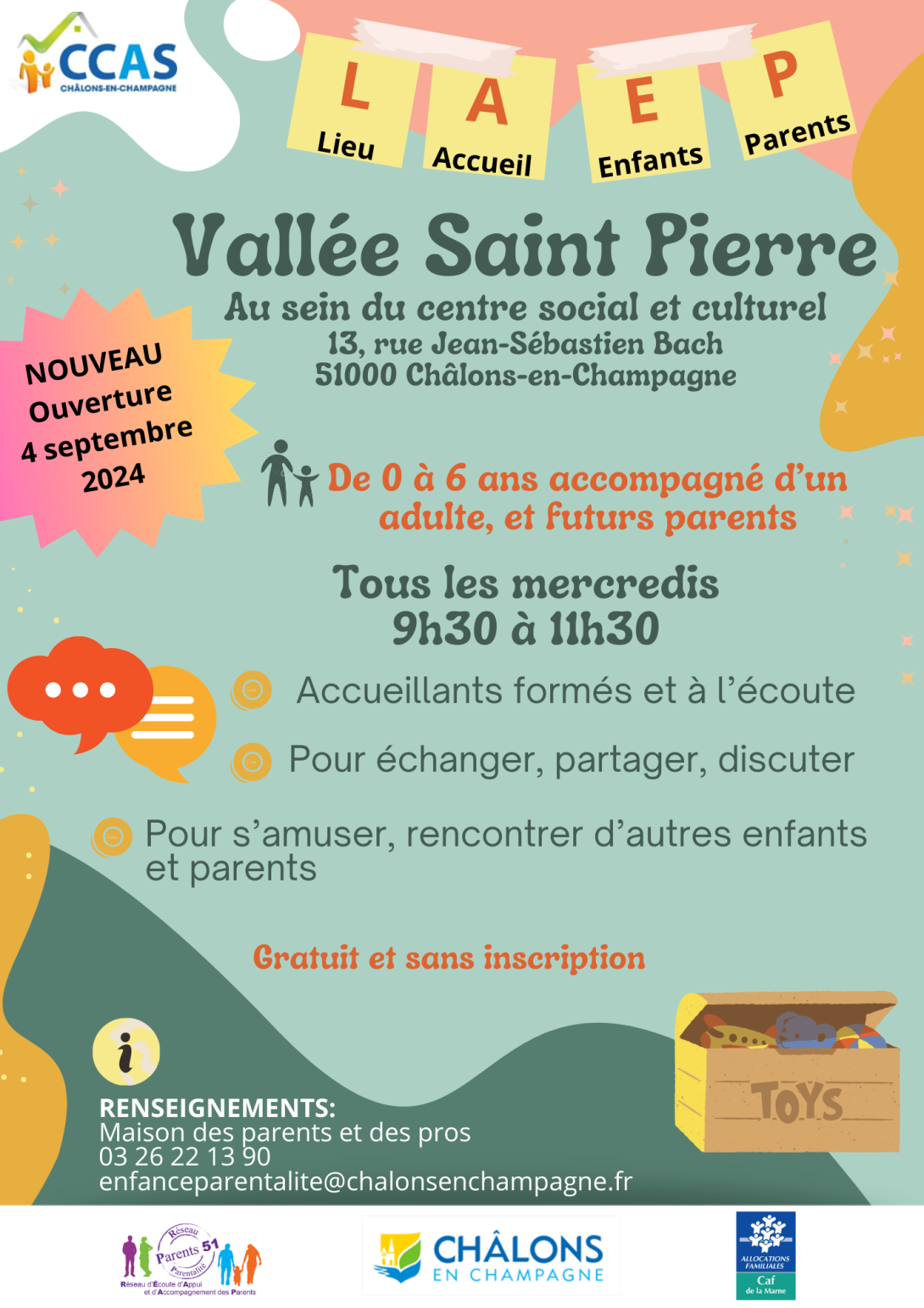 Ateliers du réseau de parentalité châlonnais en février 2024