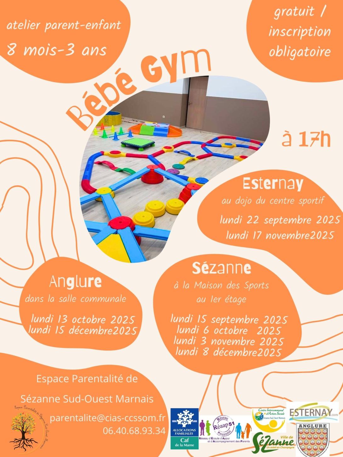 Bébé gym 0-3 ans (atelier parent enfant)