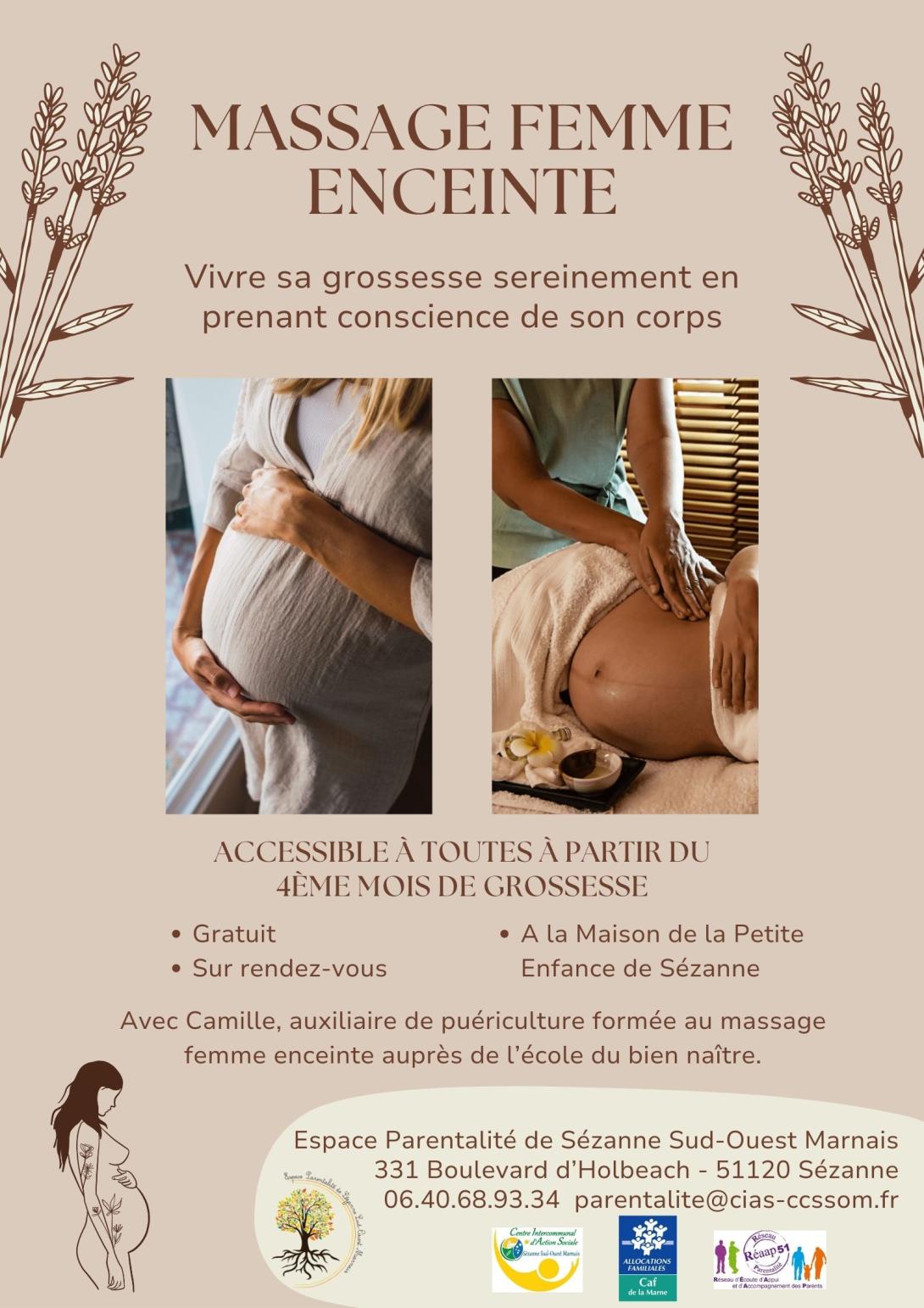 affiche massage femme enceinte