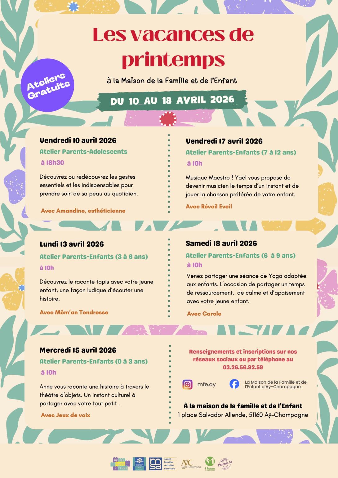 vacances printemps 2026