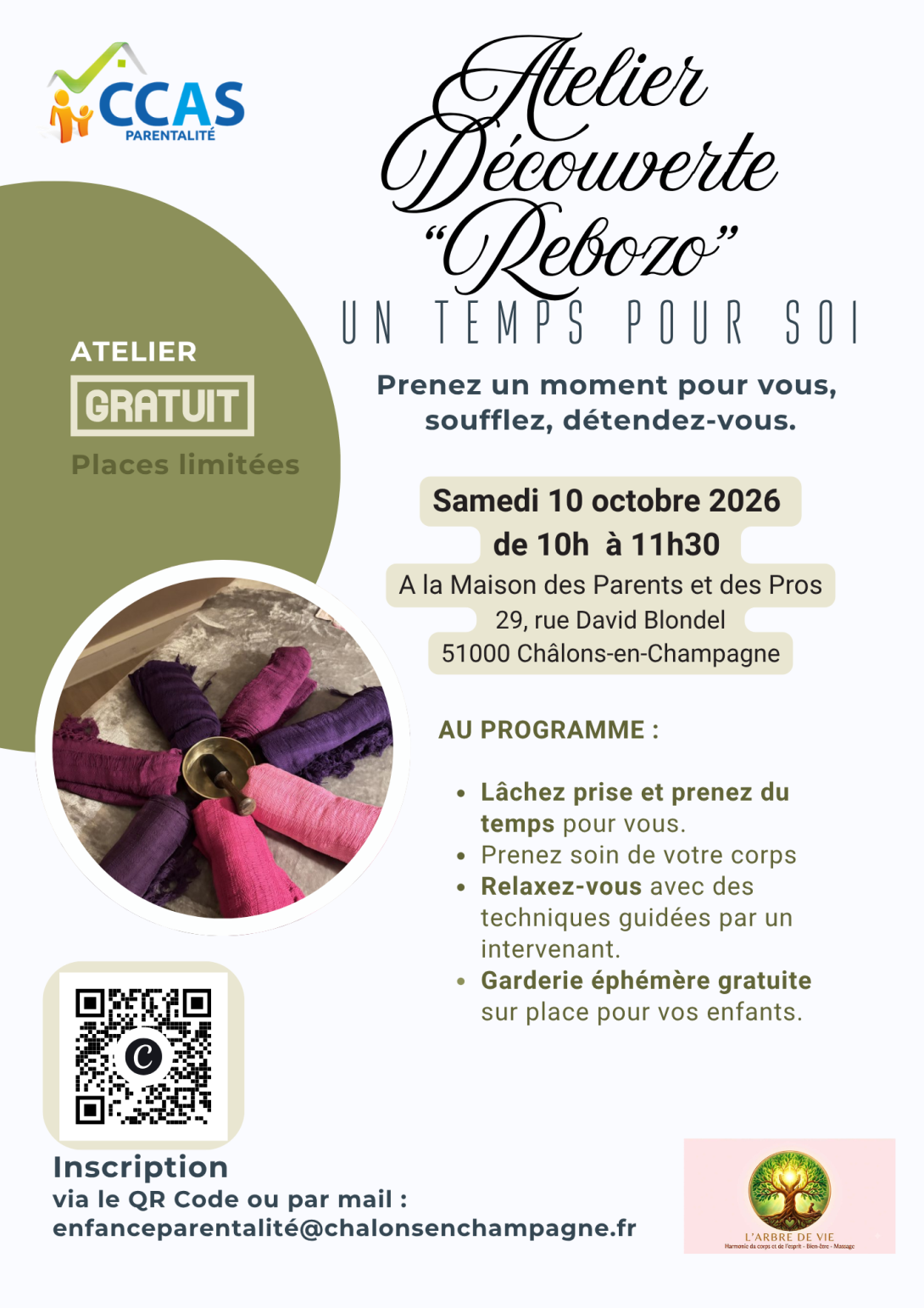 Pause parent "détente - découverte rebozo"