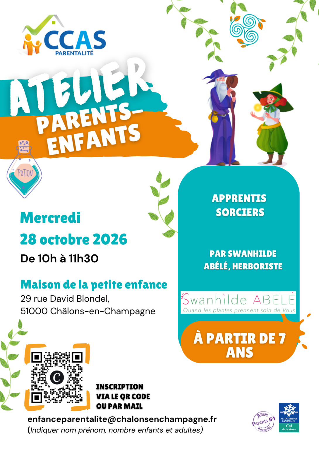 Atelier parent-enfant "Apprentis sorciers - découverte des plantes"