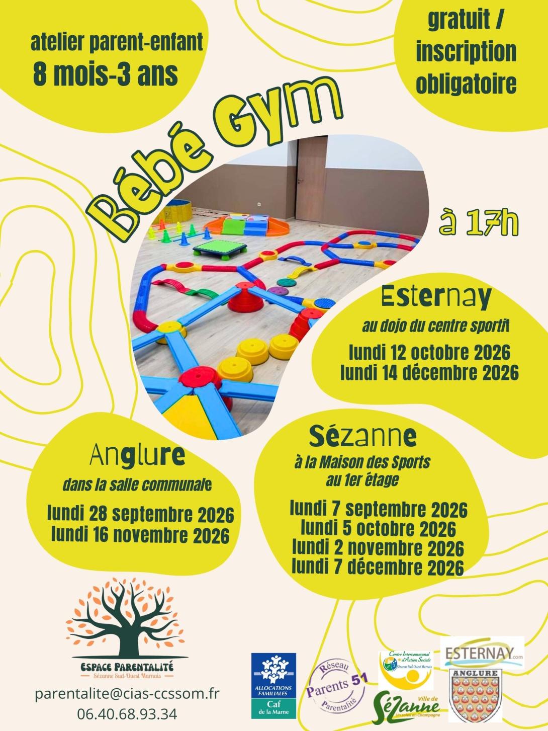 affiche bébé gym