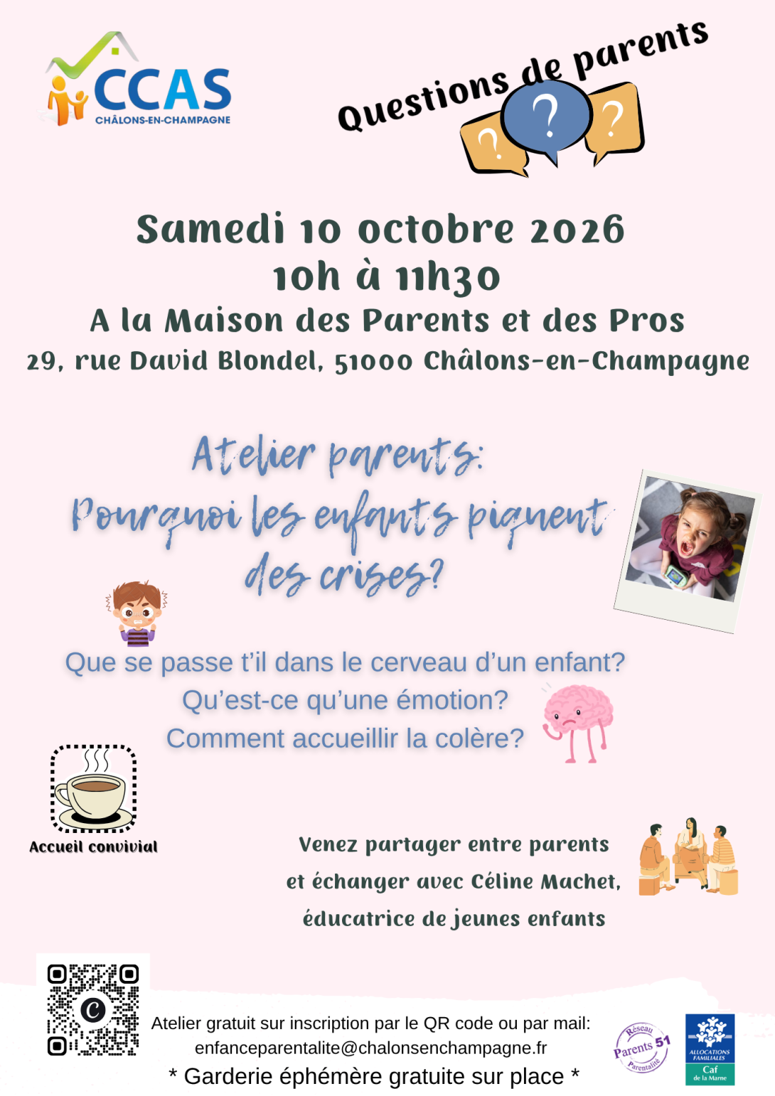 Atelier parents " Crises de l'enfant, émotions"